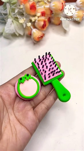 DIY idea 💡 super easy clay diye mirror banano🥰#diy #trending #toys #funny ##diy