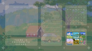 Organizational Multipurpose Wallpaper Calendar January 2025 - Etsy