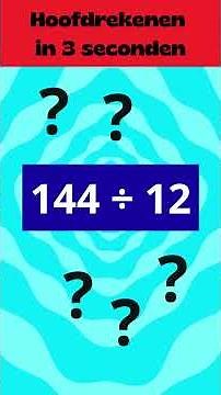 Kun jij deze sommen in 3 seconden oplossen?