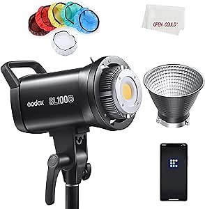 Godox SL100D 100W 5600K 100W White Version LCD-Panel LED-Video Light Bowens Mount Studio Light (Godox SL100D)