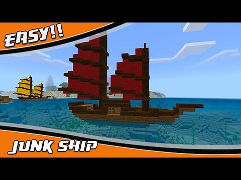 Easy Junk Ship Tutorial: How to Build an Asian Fishing Boat in Minecraft 1.20