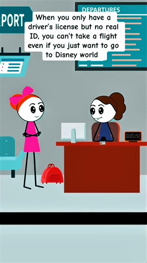 4.2K views · 56 reactions | When you only have a driver's license but no real ID, you can't take a flight even if you just want to go to Disney world #work #jobs #fouryou #worklife #animation #animationmeme | Joei Relaxation | Facebook