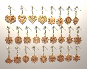 Earrings Template Laser Cut Files: 26 Earring Designs (digital Download) - Etsy