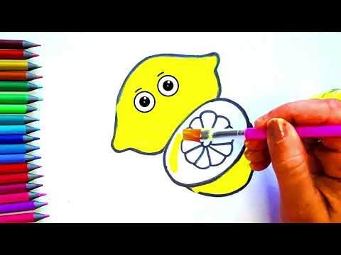 Cute Lemon Drawing for Kids | Easy & Fun Art ✨#littlearthands #artforkids #kidsdrawing