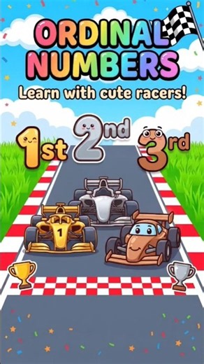 The Fastest Way to Learn Ordinal Numbers 1st to 10th! 🚀 #math #kids #learning #shorts