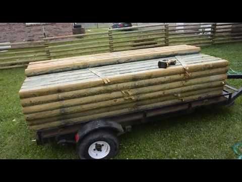 DIY Landscape timber fence