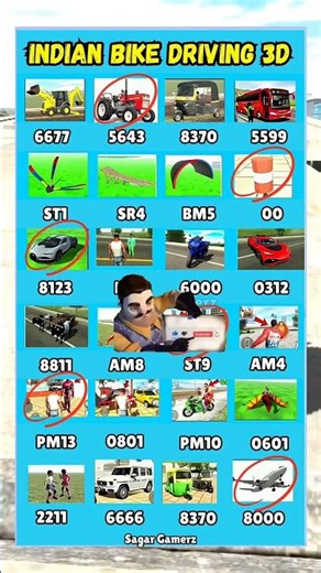 real 💥 cheat code indian bike driving 3d all cheat code gta5 #indianbikedriving3d #viral #shorts