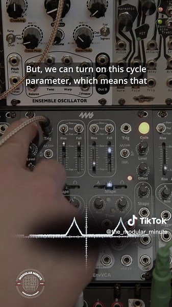 using envelopes as oscillators with the #4ms #dualshapedenvvca #synthtok #fyp #modular #synthesizer #eurorack #modular #music #production