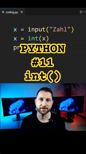 int() | Python #11 #python #pythonlernen #programmieren