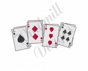 Deck of Cards - Machine Embroidery Design, Embroidery Designs, Machine Embroidery, Embroidery Patterns, Embroidery Files, Instant Download - Etsy
