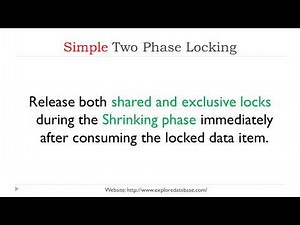 How does Two Phase locking protocol work - 10 minutes lecture in computer science