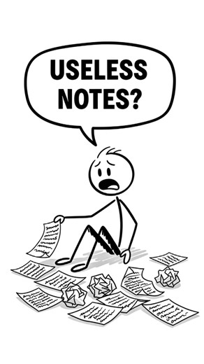 Why Your Notes Are Useless 🤯 (And the Simple Fix Top Students Use) #studytips#notetaking