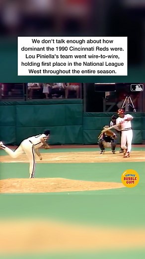 Vintage Bubble Gum on Instagram: "The 1990 Cincinnati Reds became the first National League team in baseball history to go “wire-to-wire,” holding first place in the NL West throughout the entire season. The Reds featured a pitching staff that included 15-game winner Tom Browning and a relief trio coined “The Nasty Boys” made up of flame throwers Norm Charleton, Rob Dibble, and Randy Myers. The lineup consisted of a balanced cast of contributors, including Eric Davis, Billy Hatcher, Paul Oneil,
