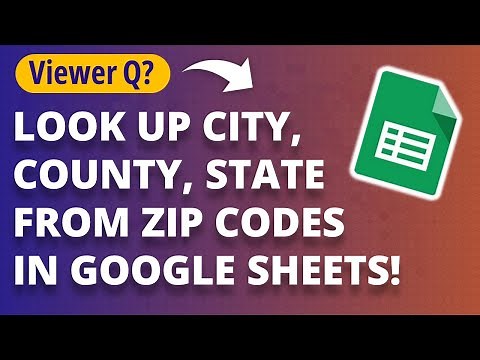 Viewer Q!🙋‍♂️ How to Lookup City County State from Zip Code Lists in GOOGLE SHEETS! 🔥