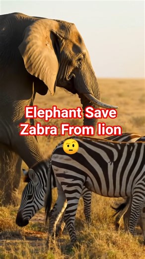 Elephant Stops Lion Ambush on Zebra Herd | Realistic Wildlife Protective Moment in Savannah