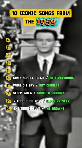 10 Songs That Defined 1959 🎶 | Do You Remember These Classics? #shortsvideo