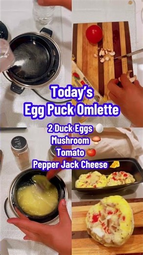 Egg Puck Omlette making, using my mini egg cooker https://amzn.to/48ditCv