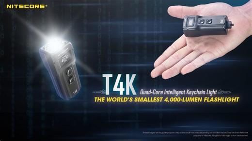 Watch Nitecore T4K 4000 Lumen EDC Flashlight, USB-C Rechargeable on Amazon Live