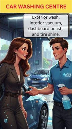 🧼 Getting Your Car Washed – English Conversation Practice – Customer and Worker #learnenglish