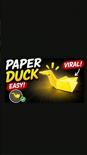 PAPER DUCK 🦆 Easy Origami Tutorial 🔥