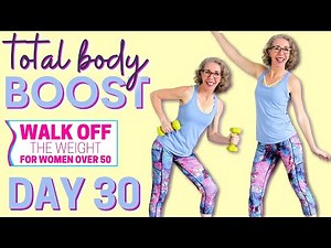TOTAL BODY Walk! Boost Your Metabolism + Build Long, Lean Muscle Tone with hand weights 🦶 WOW Day 30