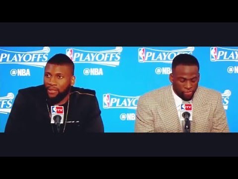 Draymond Green Froze during postgame interview game 2 nba playoffs