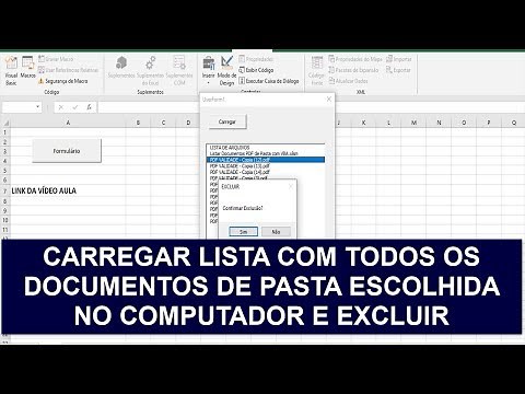 Macro Carregar Lista de DOCUMENTOS de uma Pasta em Listbox Excel VBA
