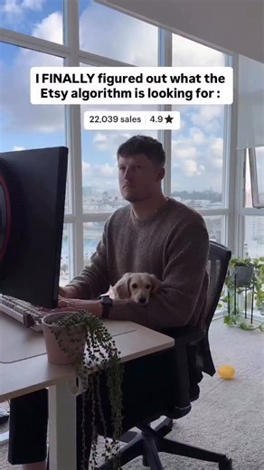Aaron Laflin | Etsy Coach on Instagram: "I figured out what Etsy’s algorithm actually pushes out… The Etsy algorithm LOVES listings that are getting constant interaction (views, clicks, favorites, add-to-carts, and purchases). And when Etsy sees that your listing is getting a spike in activity, it pushes it out to even more buyers. So the key is understanding why your listings are pulling people in: your mockups, your SEO, your title, your niche, all of it matters. When I learned this everything