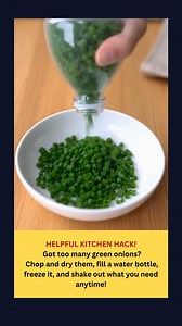 10K views · 35 reactions | Helpful Kitchen Hack! Keep your extra green onions fresh and ready. Chop, dry, store in a water bottle, and freeze. Shake out just what you need anytime for soups, omelets, or sauces! #SmartCooking #kitchenhacks #foodstorage #HomeTips #EcoFriendlyCooking #fblifestyle | Old fashioned recipes | Facebook