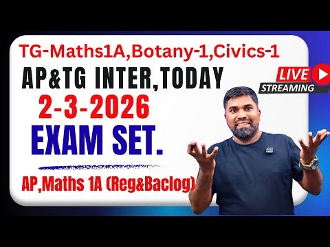 AP,TG Today Exam SET Released,Maths 1A,Botany-1,Civics-1#Prasadsir #jeemain2026