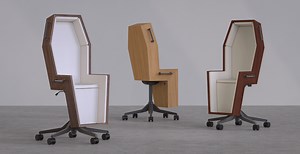 Coffin-shaped office chairs 'cause work is killing you