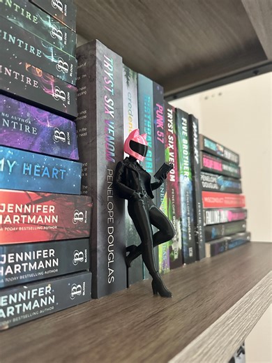 Reading Biker Girl Bookend - 3D Printed Motorcycle Bookshelf Decor - Etsy
