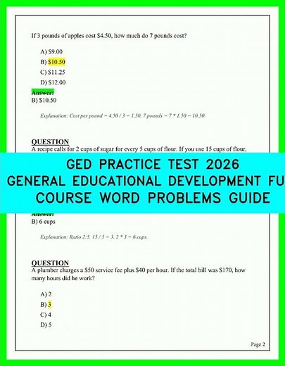 GED Practice Test 2026 Word Problems Guide: Pass Your General Educational Development Exam