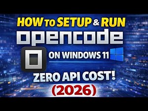 OpenCode Setup on Windows 11 [2026] | FREE AI Coding Tool (No API Cost)