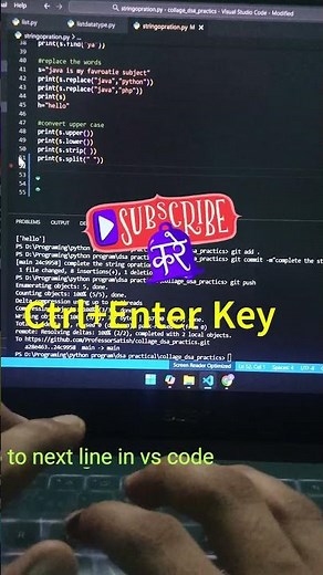 Move to NEXT Line in VS Code Easily? #pctips #laptoptips #shortvideo #laptopvspc