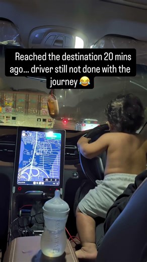 If anyone asks why we’re late… our driver wasn’t ready to end the trip 😂🚗👶