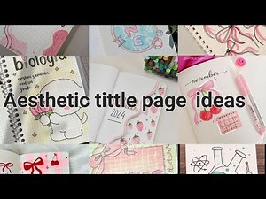 Aesthetic title page ideas # title page ideas # Art # ideas # How to make Aesthetic titlepages
