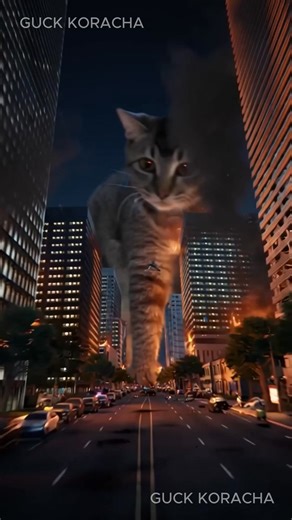 Paozilla เป้าซิล่า AI VIDEO FOR FUN #foryouシ #cat #tabbycat #catzilla #movie | Guck Koracha Sudaree
