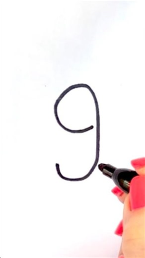 Write Number 9 with Me ✍️ Learn Numbers for Kids #shorts