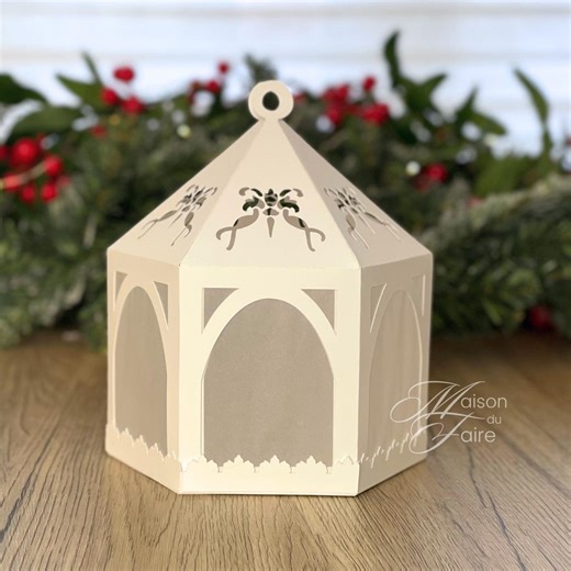 DIY Paper Craft Kit - 6-sided Christmas Lantern - Etsy UK
