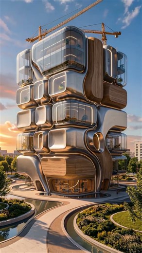 This Futuristic "Keyboard" Building is INSANE! 🤯#shorts