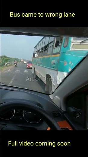 Bus came to wrong lane for Overtaking|car right side judgement