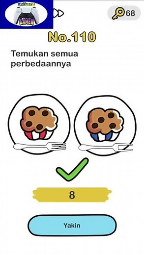 Brain Out Level 110 Temukan Semua perbedaan pada kedua kue