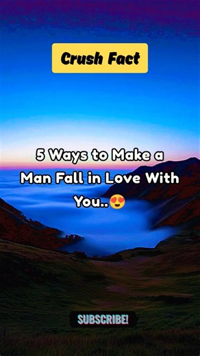 5 Ways to make a man fall in love with you...💗💗 #psychologyfacts #crushfacts #subscribe