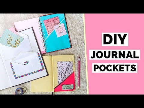 3 DIY Journal Pockets | How To Make Pockets For A Journal
