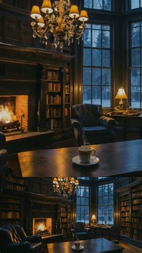Cozy Manor Library I Deep Sleep and Study Ambience