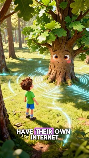 Trees communicate through networks!?! 🌲🤯 #cartoon #kidsvideo #funfactsforkids #kids #kidslearning