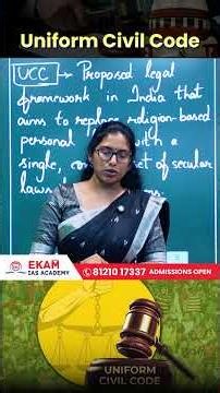 Uniform Civil Code Explained: One Law for All Indians? | UPSC Current Affairs