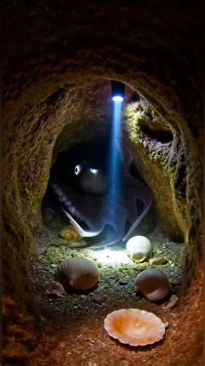 Octopus Camera Vision – Deep Sea Secrets! 🐙🌊. #ai #viral #octopus #water #shorts #fyp