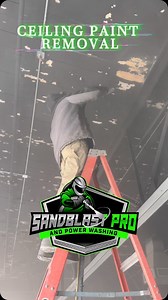 2.6K views · 101 reactions | “Unveiling the sky above! Sandblast Pro works its magic on this painted ceiling, revealing a fresh canvas ready for a new chapter. Dial  508-596-6848 to elevate your space! ☁️✨ #CeilingRevival #SandblastPro #PaintRemoval” | Sandblast Pro | Facebook
